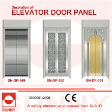Panel cóncavo de oro de la puerta de acero inoxidable para la decoración de la cabina del elevador (SN-DP-349)